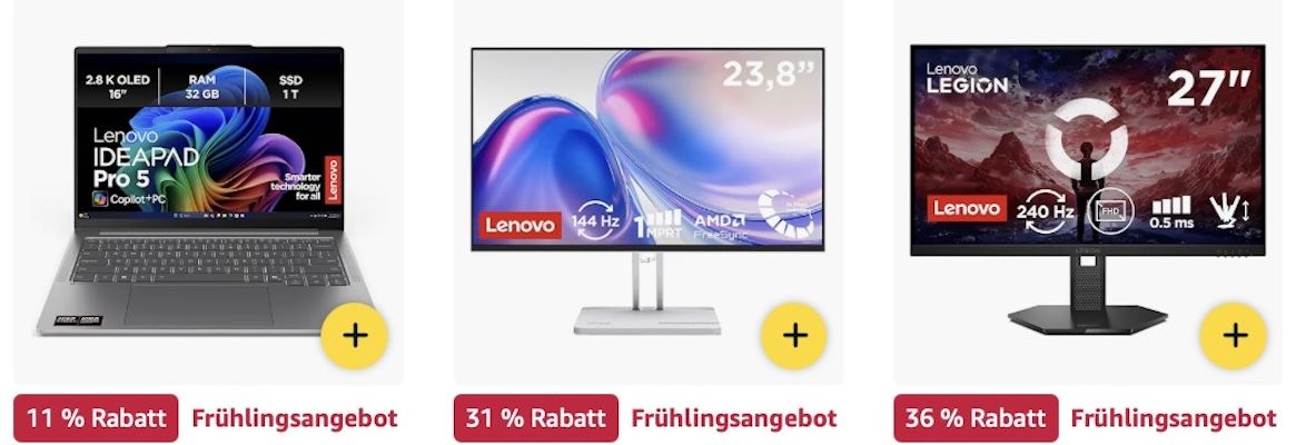 👨‍💻 Amazon: Lenovo im Frühlings Sale z.B. Legion Tower 5i Gaming AI Desktop PC für 1.999€ (statt 2.200€)