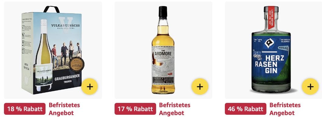 🍹 Amazon: Bier, Wein und Spirituosen im Megasale z.B. effect Vodka Mix Set für 19,99€ (statt 24€)