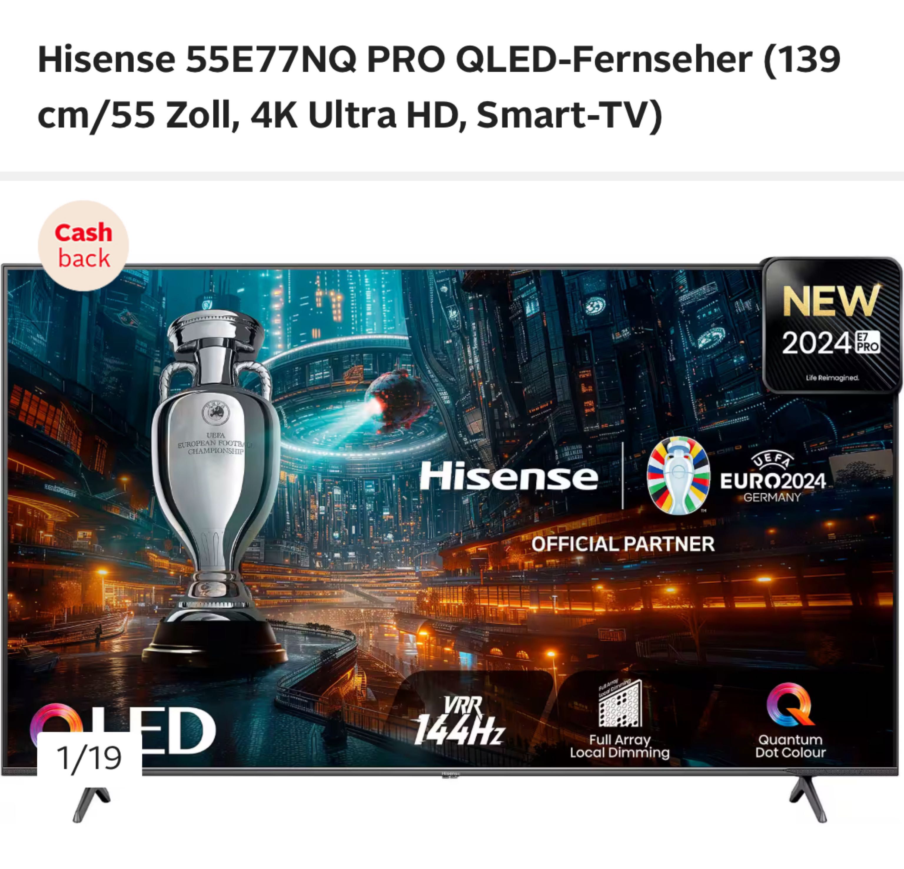 Hisense 55E77NQ PRO für 489€