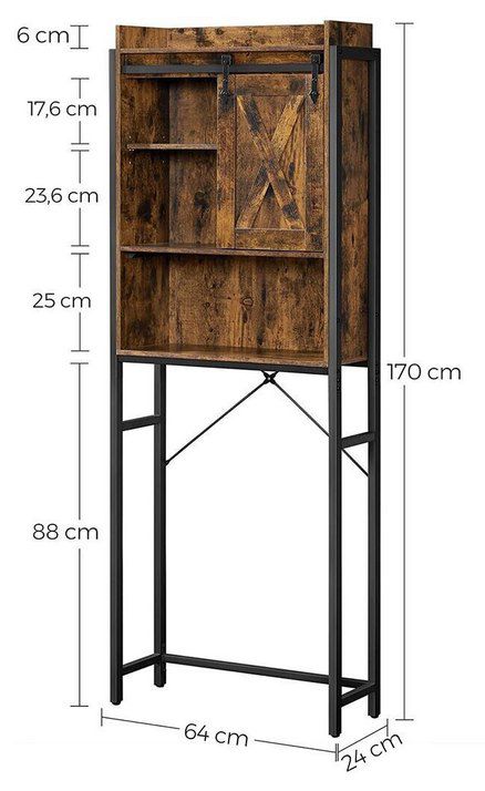 VASAGLE Toilettenregal mit Schrank für 61,99€ (statt 70€)