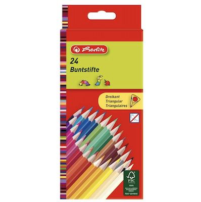 24er Pack herlitz Dreikantbuntstifte lackiert für 2,49€ (statt 5€)