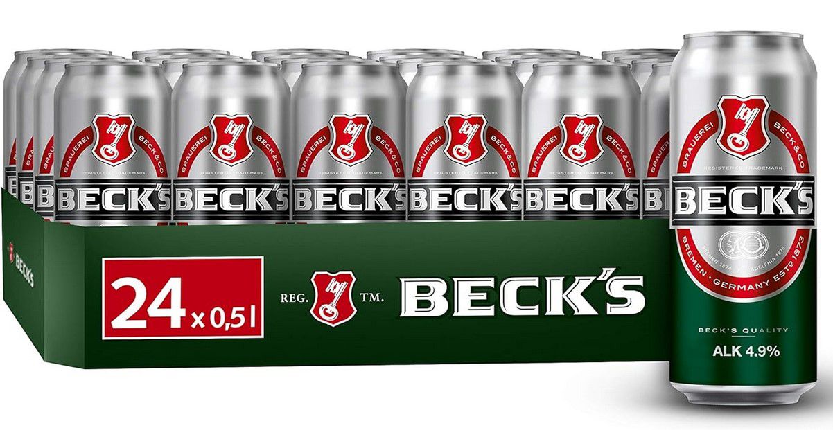 🍺 24x BECKS Pils Dosenbier ab 15,93€ (statt 25€) 👉🏻 0,66€ pro Dose