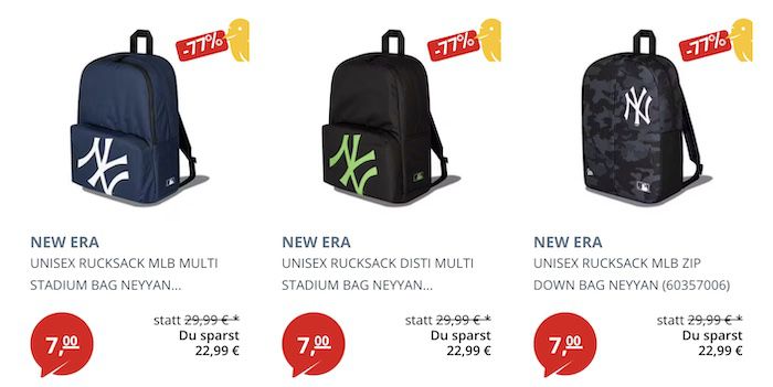 🎒 New Era Rucksäcke für je 6,61€ + VSK (statt 23€)