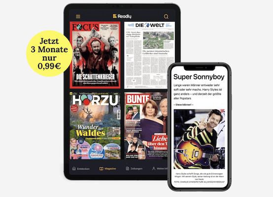 📰🔥 3 Monate Readly nur 0,99€ (statt 45€)   Computer Bild, Auto Bild, Men’s Health uvm.