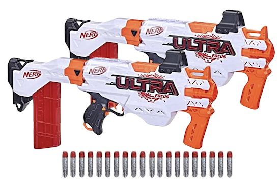 2x Nerf Ultra Focus Dartpistole mit 20 AccuStrike Darts für 35,90€ (statt 50€)