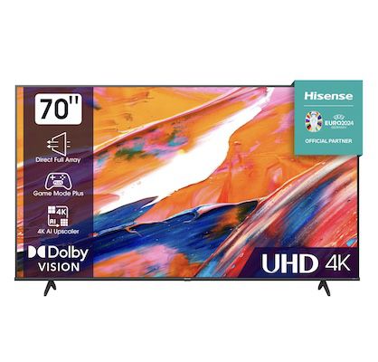 😱 Hisense 70E61KT – 70 Zoll UHD Fernseher für 566€ (statt 900€)