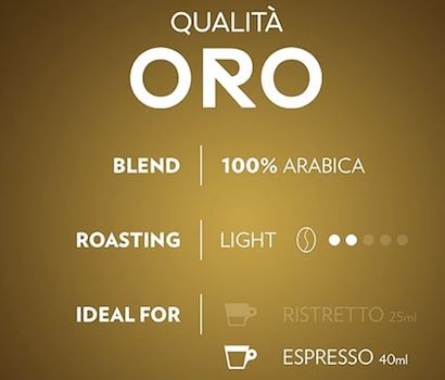 10 Kapseln Lavazza Qualità Oro Nespresso kompatibel für 1,81€ (statt 3,69€)