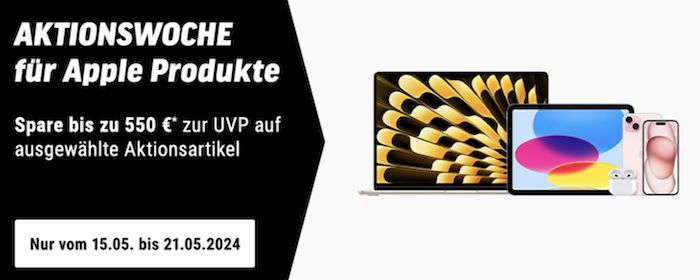 🍏 NBB Apple Aktionswoche   z.B. MacBook Pro 13,3 (M2, 512GB, 16GB) für 1.759€ (statt 2.170€)