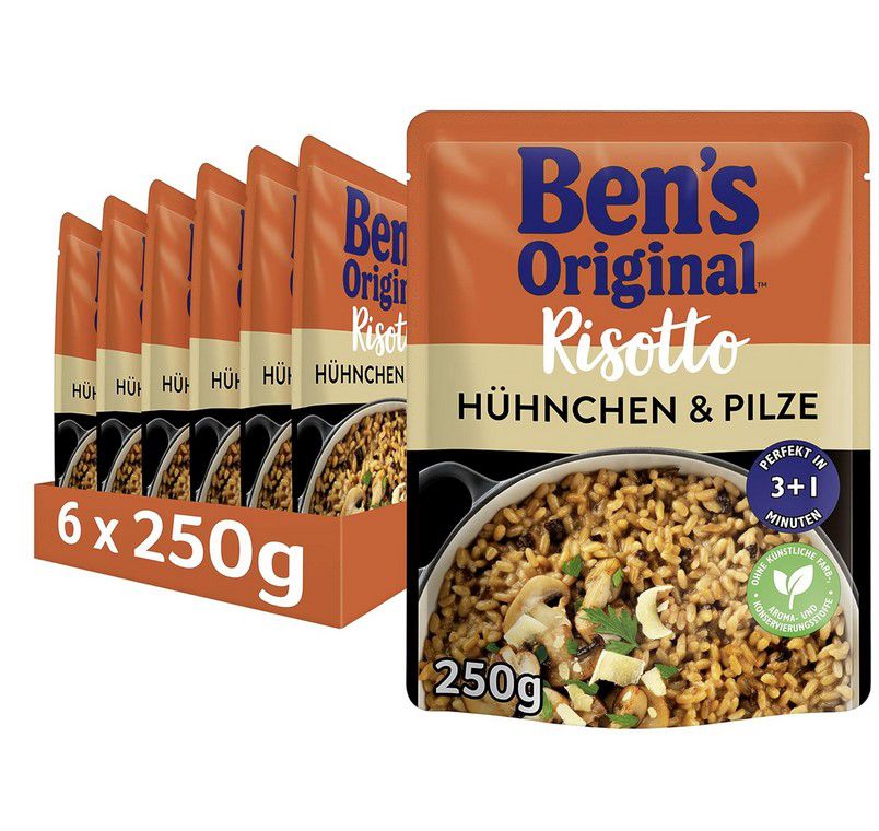 6er Pack Ben’s Original Express Risotto Hühnchen & Pilze für 10,47€ (statt 17€)