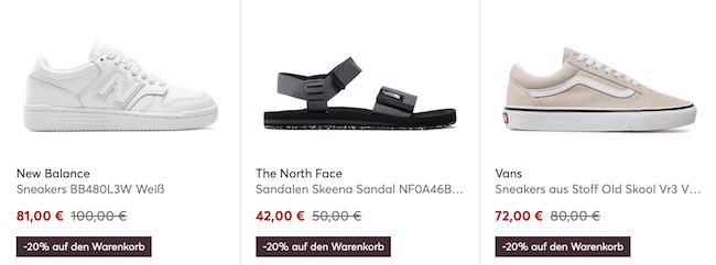 eSchuhe: Sneaker Sale + 20% Extra ab 80€   z.B. New Balance Numeric v1 für 68€ (statt 80€)