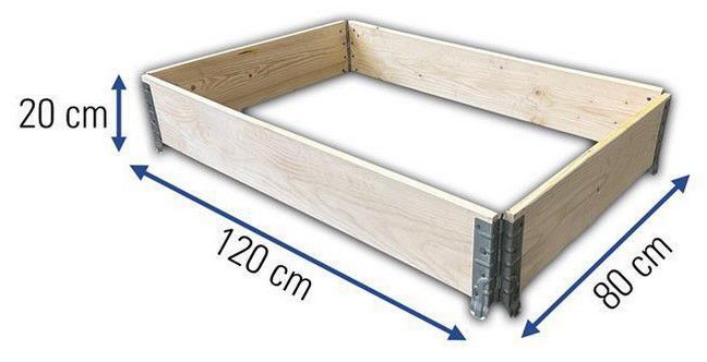 Lefeld Hochbeet steckbarer Paletten Aufsatzrahmen für 39,90€ (statt 45€)