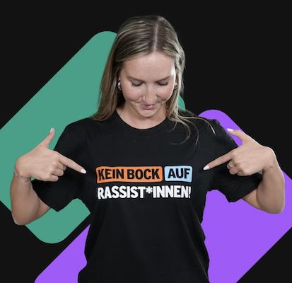 👕 Gratis T-Shirt „Kein Bock auf Rassist*Innen“ bestellen