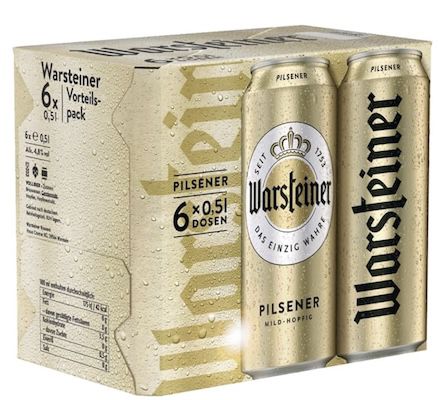 🍺 6x Warsteiner Premium Pilsener 0.5 l Dosen ab 2,95€ (statt 5€)   nur 0,49€ je Dose