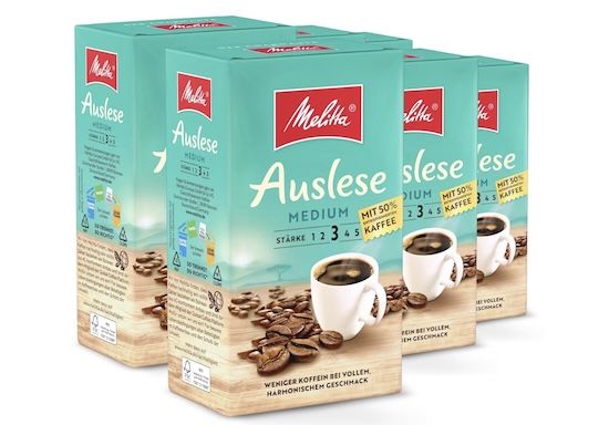 ☕️ 3kg Melitta Auslese Medium gemahlen   50% entkoffeiniert ab 41,99€ (statt 54€)