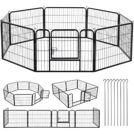 Juskys Freigehege mit Tür, 160x160x60cm für 59,49€ (statt 71€)