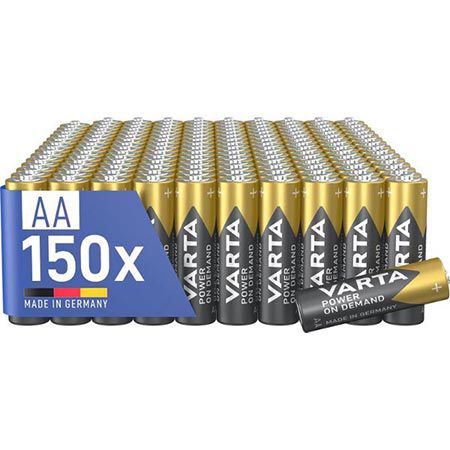150er Pack Varta AA Alkaline Power on Demand Batterien ab 37,61€ (statt 60€)