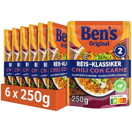 🍛 6er Pack Ben’s Original Express Chili con Carne, je 250g ab 8,33€ (statt 14€)