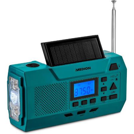 Medion E66806 Kurbelradio mit Solar & Handkurbel für 18,99€ (statt 27€)