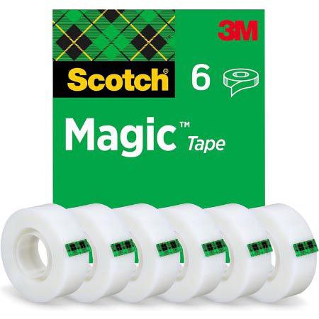 6er Pack Scotch Magic Tape, 19mm × 33m ab 11,48€ (statt 17€)