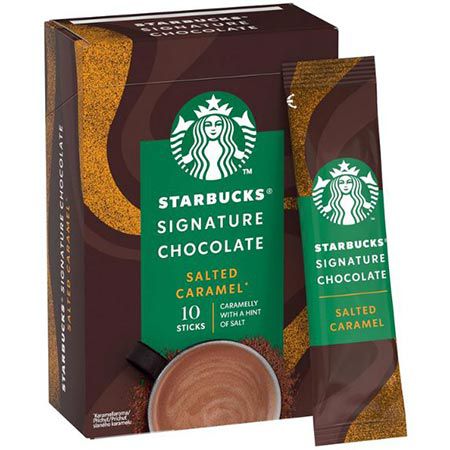 10er Pack 22g Starbucks Signature Chocolate Saltet Carmel für 4,69€ (statt 9€)