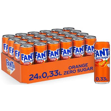 🍊 24x Fanta Zero Orange Dosen, 0,33L ab 14,84€ (statt 24€) – 62 Cent pro Dose
