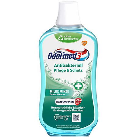 Odol med3 Antibakterielle Mundspülung, 500ml ab 1,32€ (statt 3€)