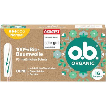 16er Pack o.b. Organic Normal Tampons ab 1,97€ (statt 3€)