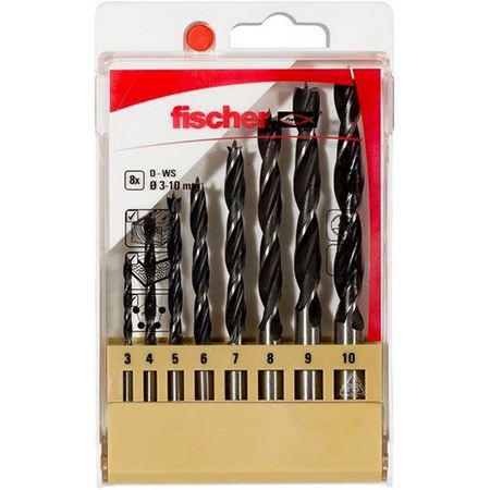 fischer Holzbohrer Set, 3-10mm, 8-tlg. für 8,71€ (statt 17€)