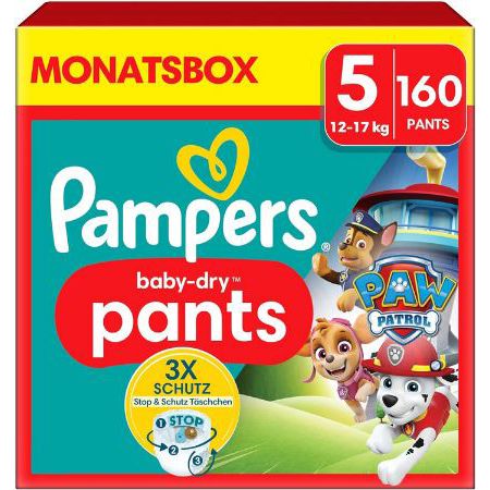 320 Stk. Pampers Paw Patrol Pants Größe 5 (12-17kg) für 87,98€ (statt 114€)