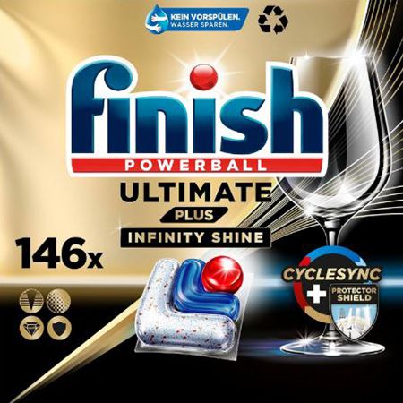 146er Pack Finish Ultimate Plus Infinity Shine Tabs ab 26,62€ (statt 35€)