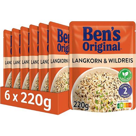 6er Pack Ben’s Original Express Langkorn- & Wildreis ab 10,44€ (statt 14€)