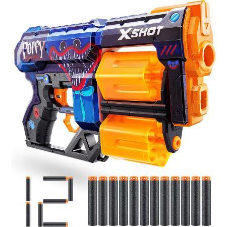 XShot Skins Dread, Poppy Blaster mit 12 Darts für 10,33€ (statt 25€)