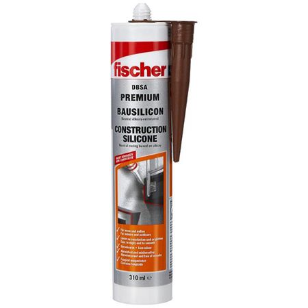 fischer Premium-Bausilikon für Innen & Außen, 310ml, braun für 11€ (statt 14€)