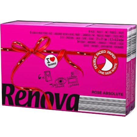 6er Pack Renova Rose Absolute Taschentücher für 0,62€