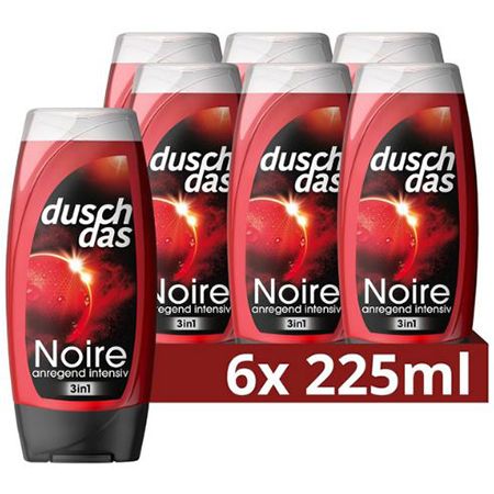 🚿 6er Pack Duschdas Noire 3-in-1 Duschgel, je 225ml ab 5€ (statt 11€)