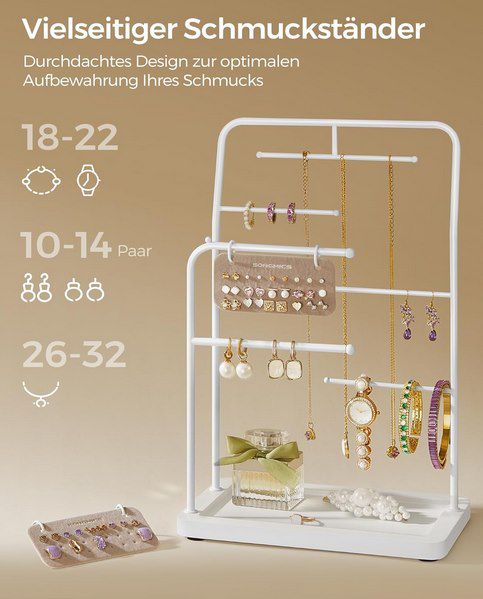 SONGMICS Schmuckständer Gold für 12,99€ (statt 24€)