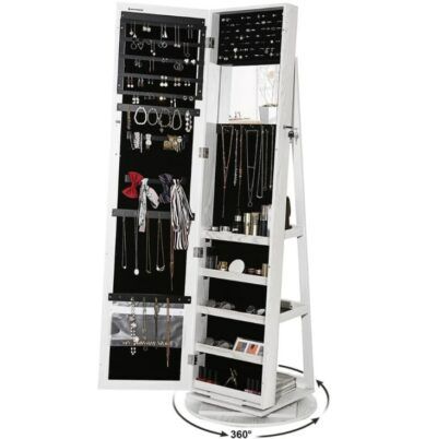 💍 SONGMICS Drehbarer Schmuckschrank mit Spiegel für 84,74€ (statt 96€)