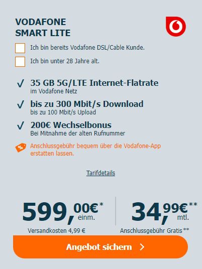 🍏 Apple iPhone 15 Pro Max für 599€ + Vodafone 35GB 5G für 34,99€ mtl. + 200€ Bonus