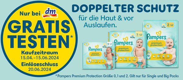 dm: Pampers Premium Protection kostenlos ausprobieren