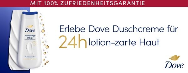 Dove Advanced Care Duschcreme gratis ausprobieren