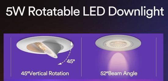 4x Lumary RGBWW LED Einbaustrahler (5W) mit App Steuerung für 34,99€ (statt 70€)