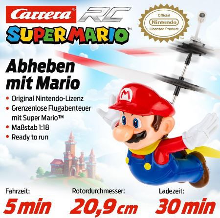 Carrera RC Super Mario Flying Cape Hubschrauber für 22,81€ (statt 28€)