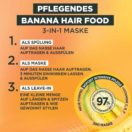 Garnier Banana 3 in 1 Haarmaske, 400ml ab 2,99€ (statt 6€)