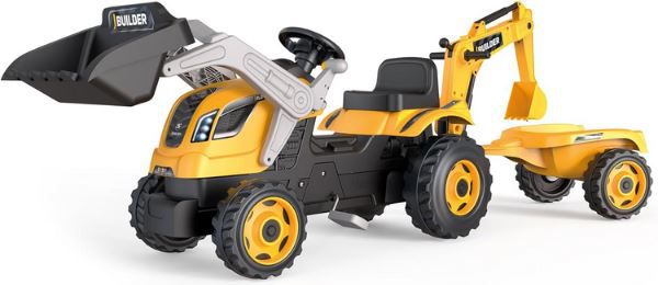 Smoby Traktor Builder Max mit Anhänger für 103,06€ (statt 132€)