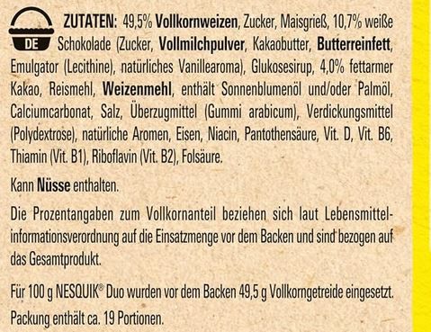 Nesquik Duo Schoko Cerealien mit Vollkorn, 585g für 3,99€ (statt 5,49€)