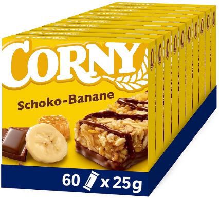 60 x 25g Corny Classic Schoko Banane Müsliriegel ab 11,88€ (statt 17€)