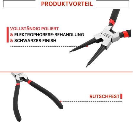 ZKH Sprengringzange mit geraden Backen, 175mm für 6,49€ (statt 13€)