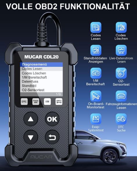 Mucar CDL20 OBD2 Diagnosegerät für 12,49€ (statt 18€)