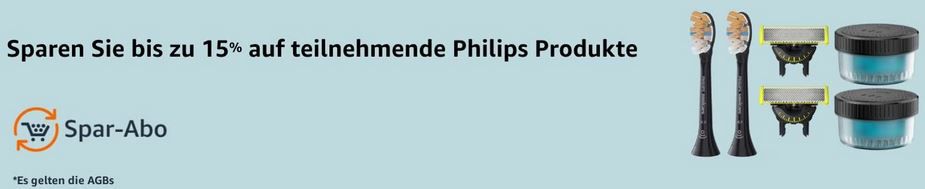 Amazon: 15% Extra Rabatt auf Philips   z.B. 2x Sonicare A3 Bürste ab 22,49€ (statt 30€)