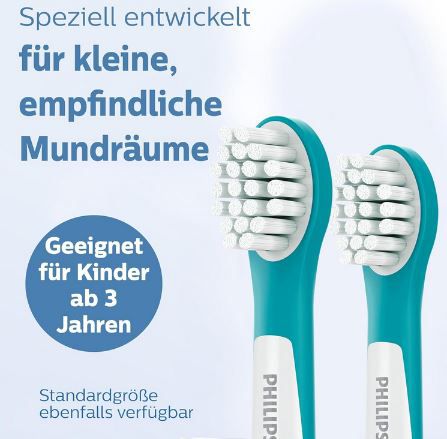 4er Pack Philips Sonicare for Kids Schallzahnbürstenköpfe ab 12,59€ (statt 19€)